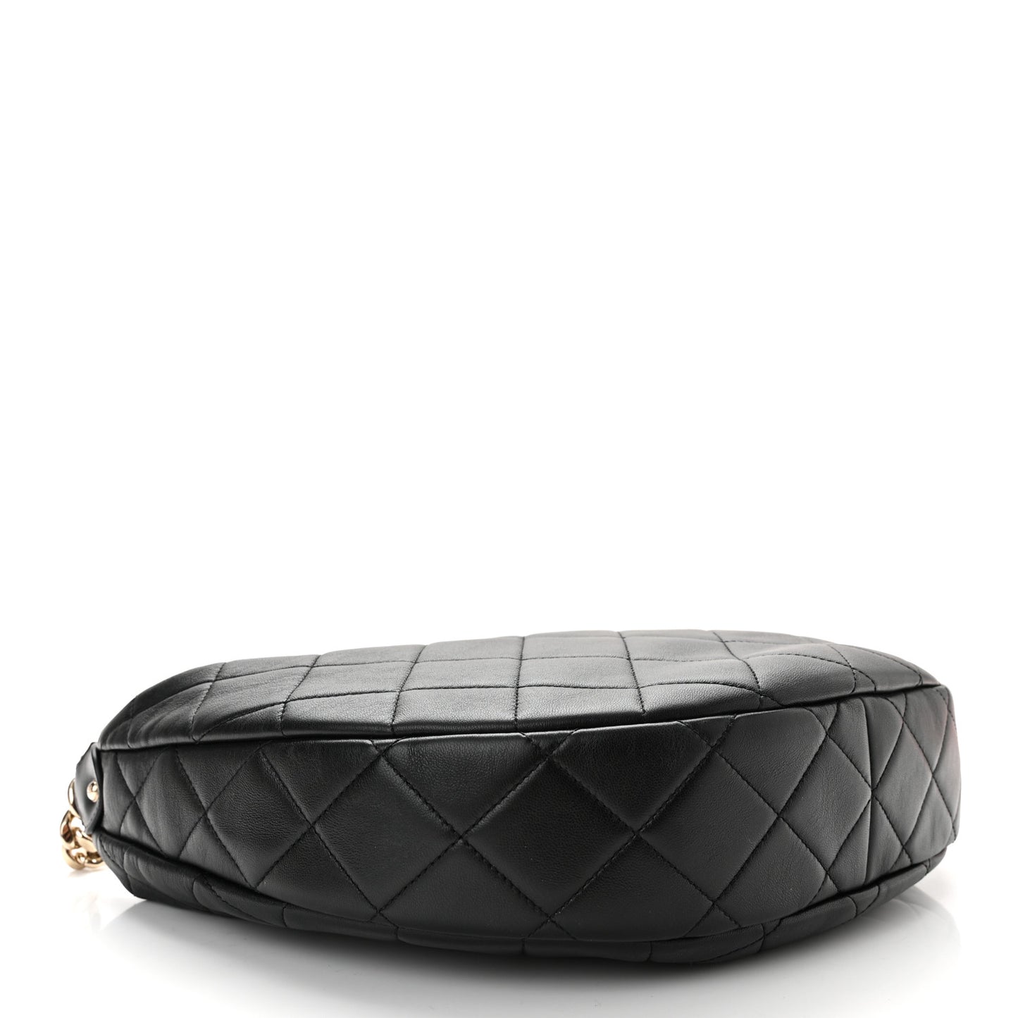Lambskin Resin Elegant Maxi Hobo Black