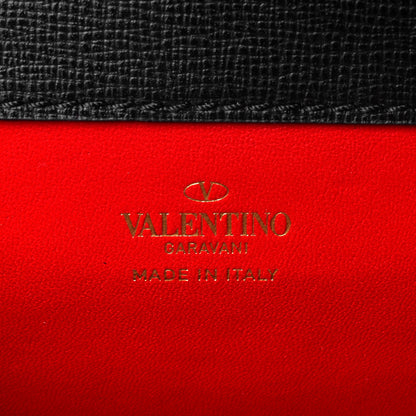 Valentino Garavani Grainy Calfskin Small Rockstud Alcove Top-Handle Flap Bag Black 6 of 9