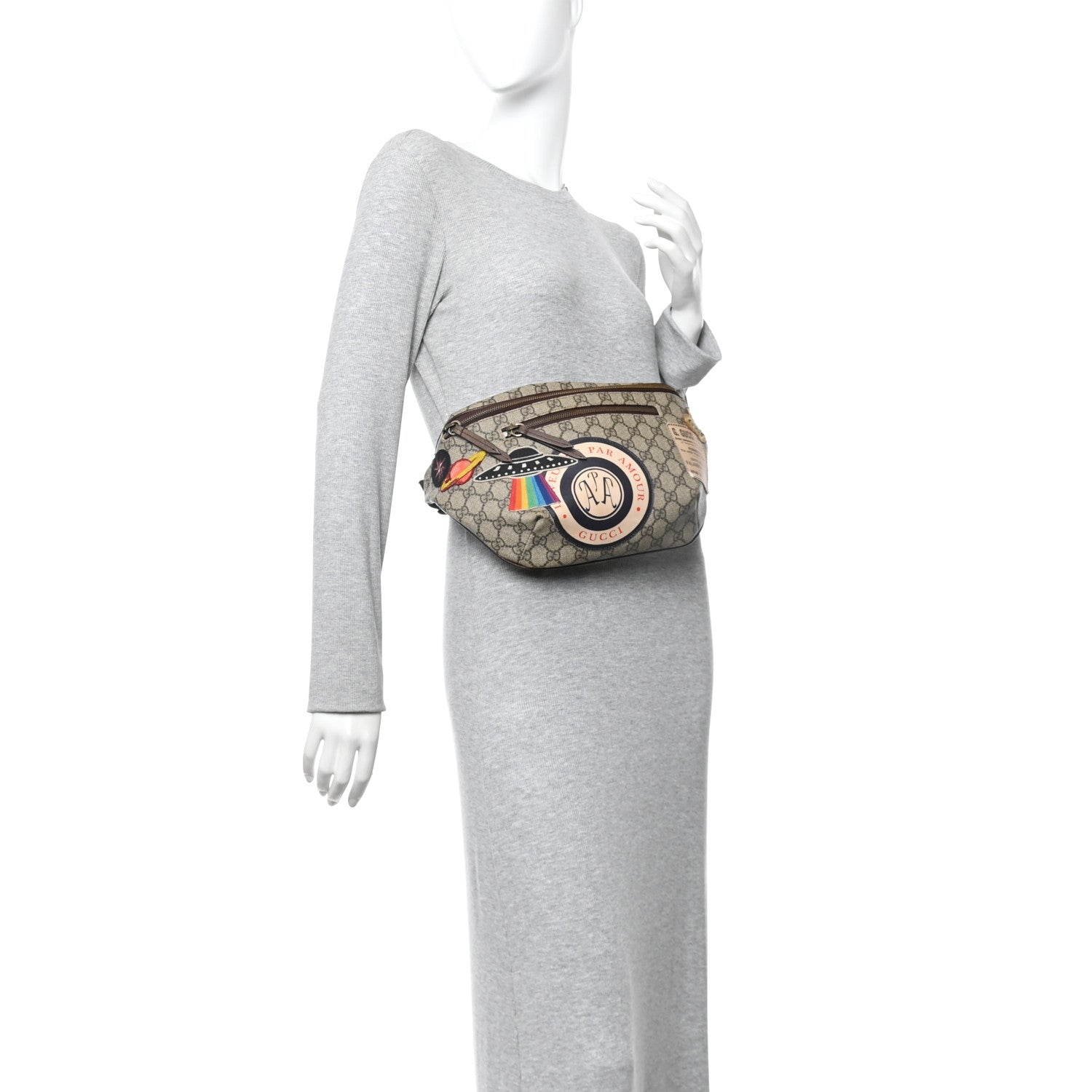 Gucci GG Supreme Monogram Courrier Belt Bag Beige New Acero 2 of 14