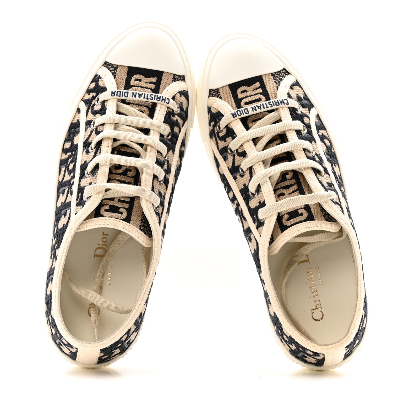 Christian Dior Canvas Oblique Walk'N'Dior Low Top Sneakers 37.5