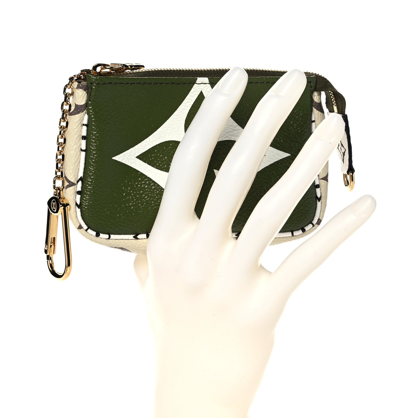 Monogram Giant Micro Pochette Accessories Kaki White