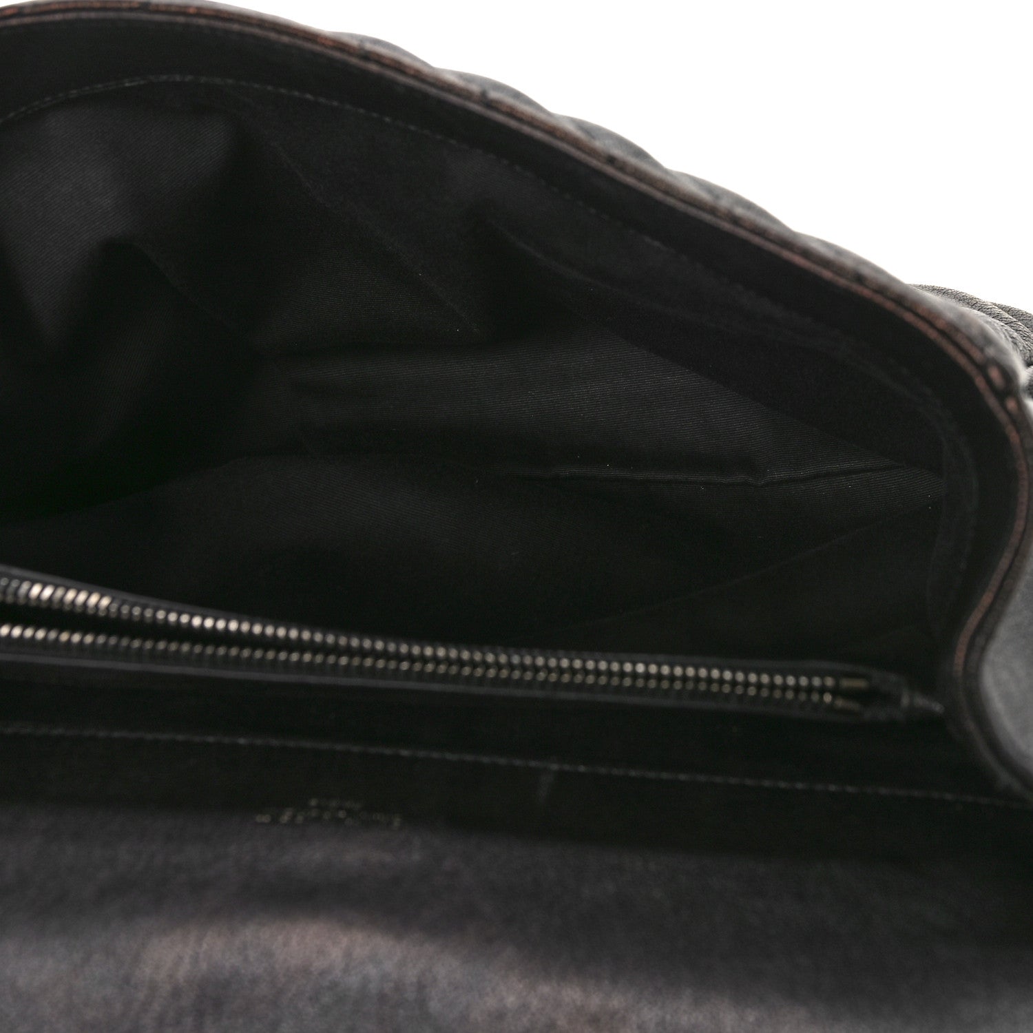 Saint Laurent Sheepskin Matelasse Chevron Monogram Large College Satchel Black 5 of 10