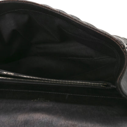 Saint Laurent Sheepskin Matelasse Chevron Monogram Large College Satchel Black 5 of 10