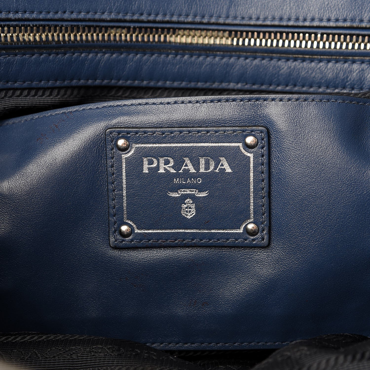 Prada Soft Calfskin Tote Bluette 5 of 8