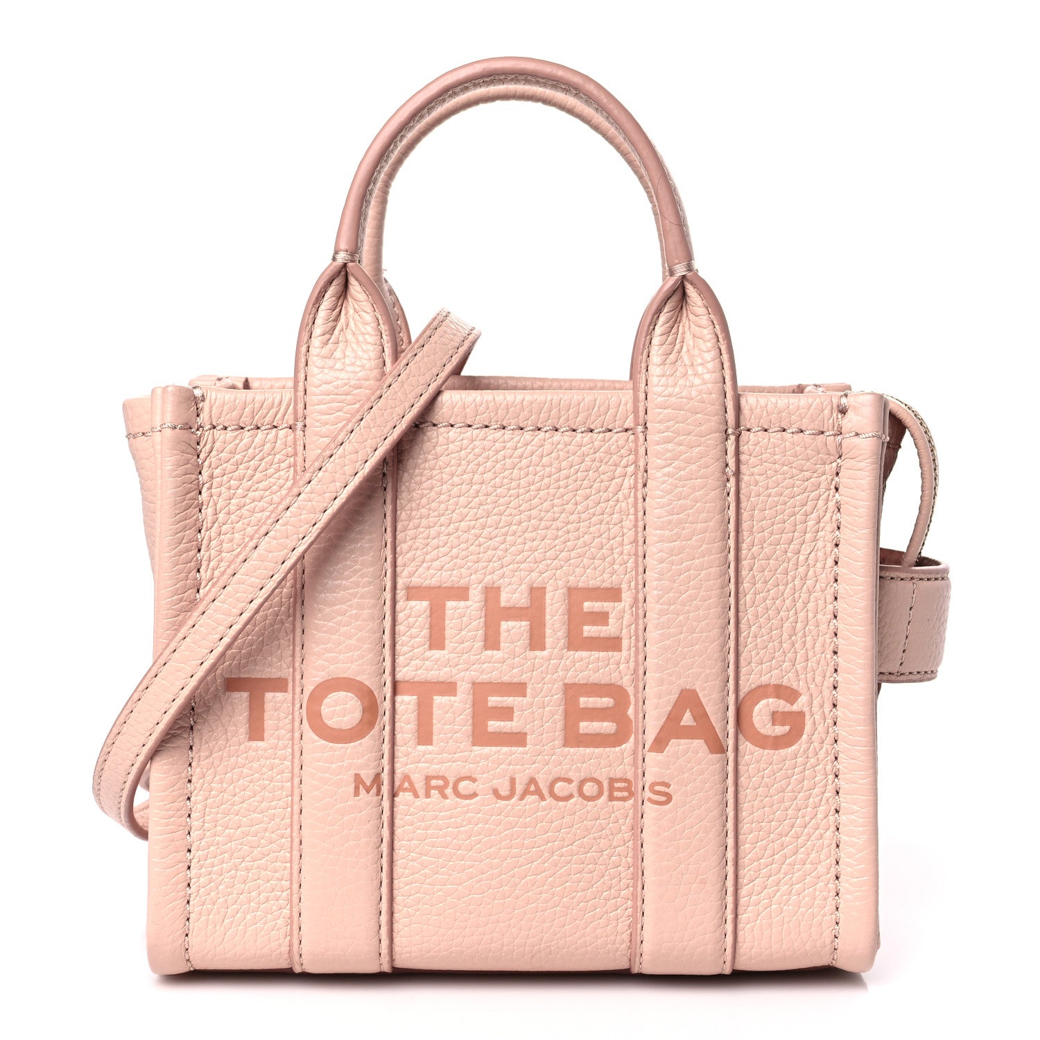 Marc Jacobs Grained Calfskin Micro The Tote Bag Rose 1 of 8