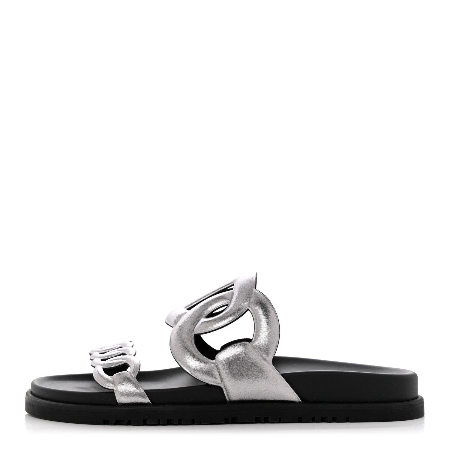 Hermes Nappa Extra Sandals 39 Gris Argent 1 of 10