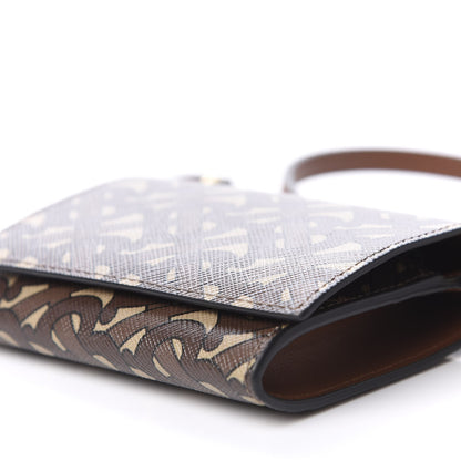 Burberry E-Canvas Monogram Small Wallet with Strap Bridle Brown 8 of 8