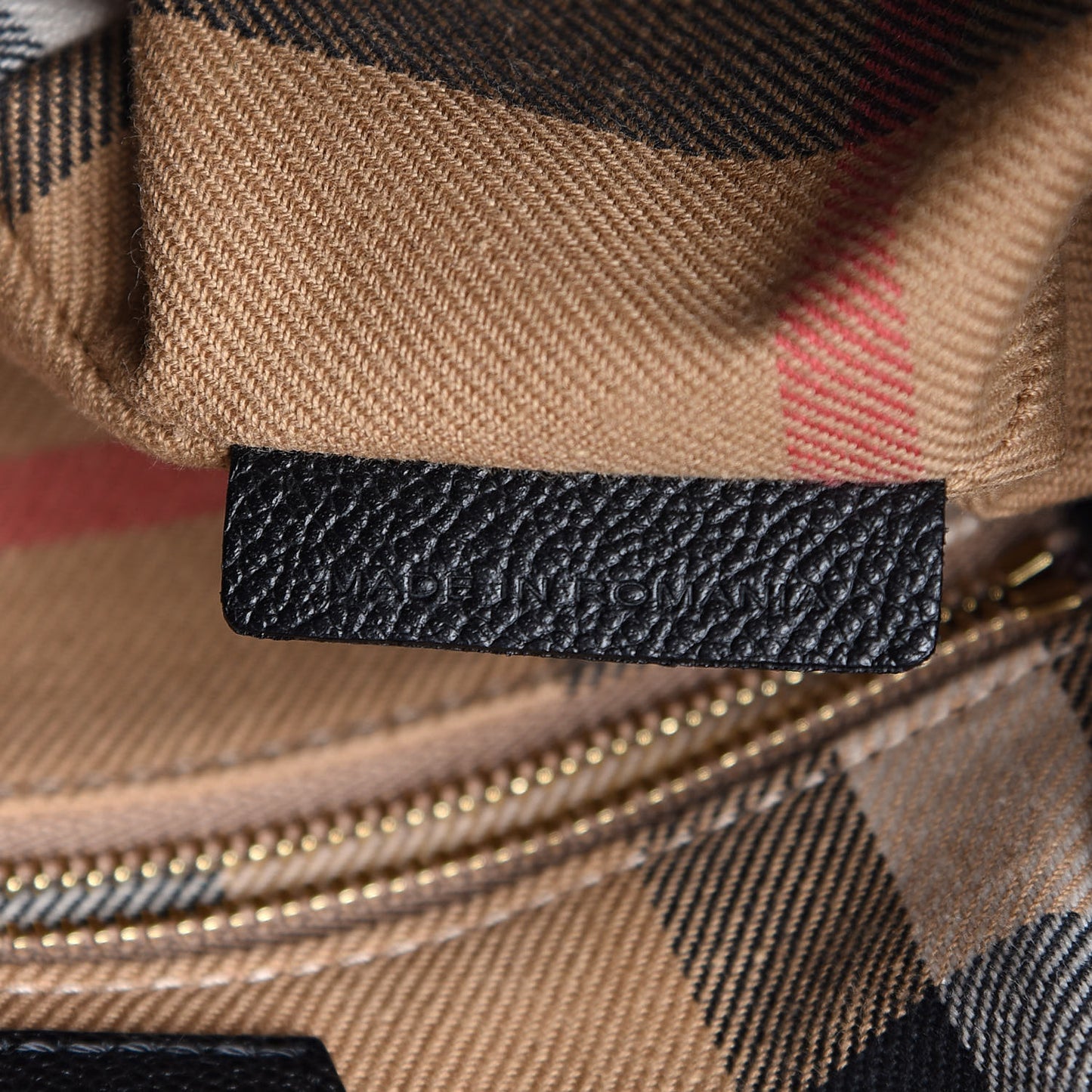 Soft Grain Calfskin House Check Small Helmsley Crossbody Black
