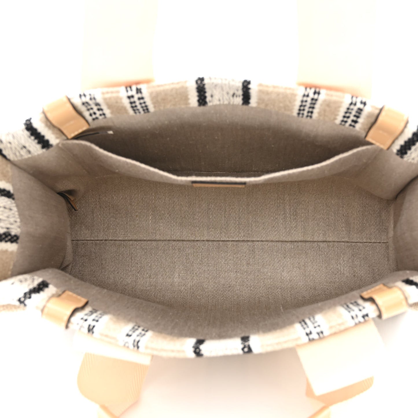 Knit Medium Woody Ribbon Tote Nude