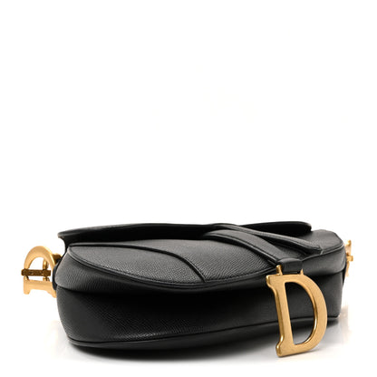 Christian Dior Grained Calfskin Saddle Bag Black 4 of 10
