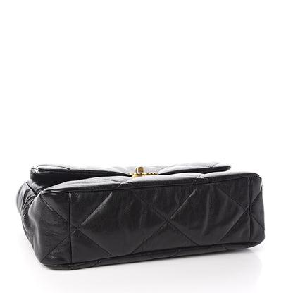 Chanel Goatskin Quilted Large 19 Flap Black 4 of 11