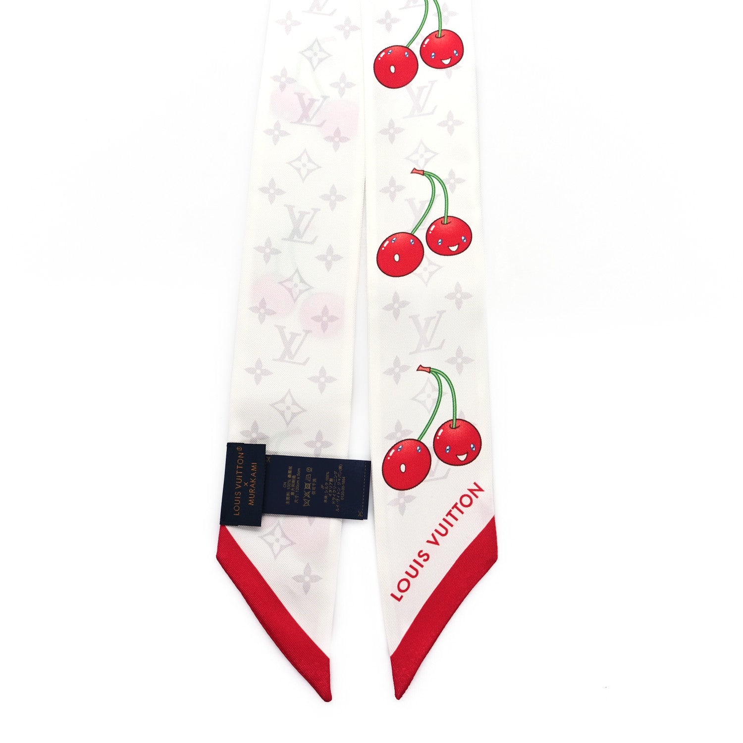 Louis Vuitton LV X TM Silk Monogram Cerises Bandeau White 2 of 3