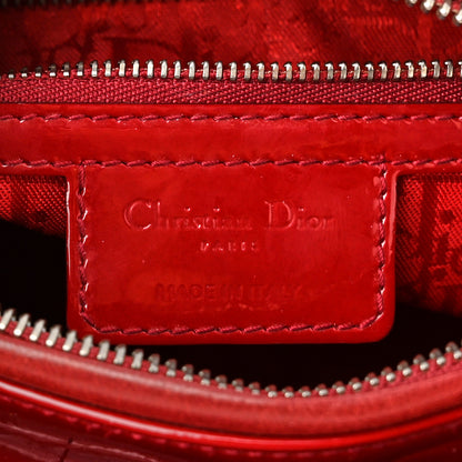 Christian Dior Patent Cannage Medium Lady Dior Red 6 of 9