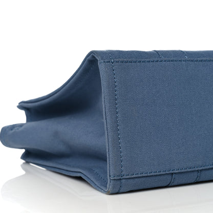 Marc Jacobs Cotton Canvas The Traveler Tote Bag Blue Shadow 9 of 10