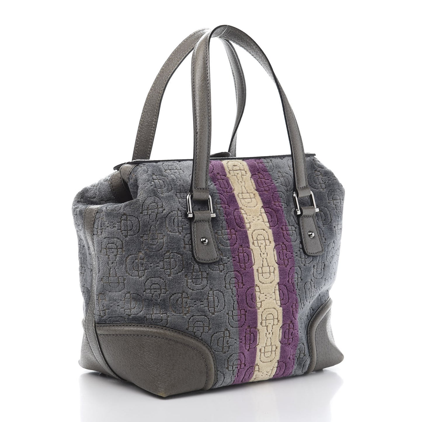 Velvet Horsebit Embossed Treasure Boston Multicolor