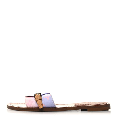 Louis Vuitton Monogram Spring in the City Lock It Flat Mule 37.5 Sunrise Pastel 1 of 8