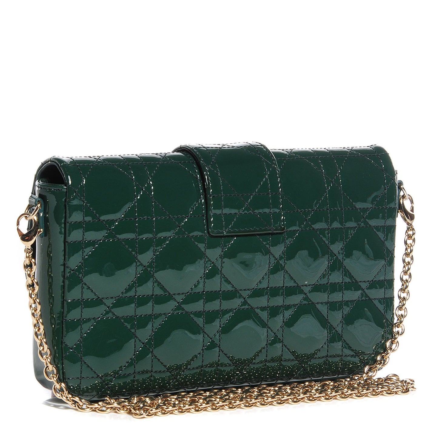 Patent Cannage New Lock Pouch Vert Sapin