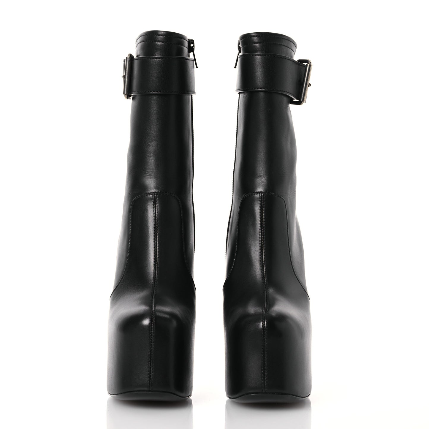 Calfskin Mina Boots 95 38.5 Black