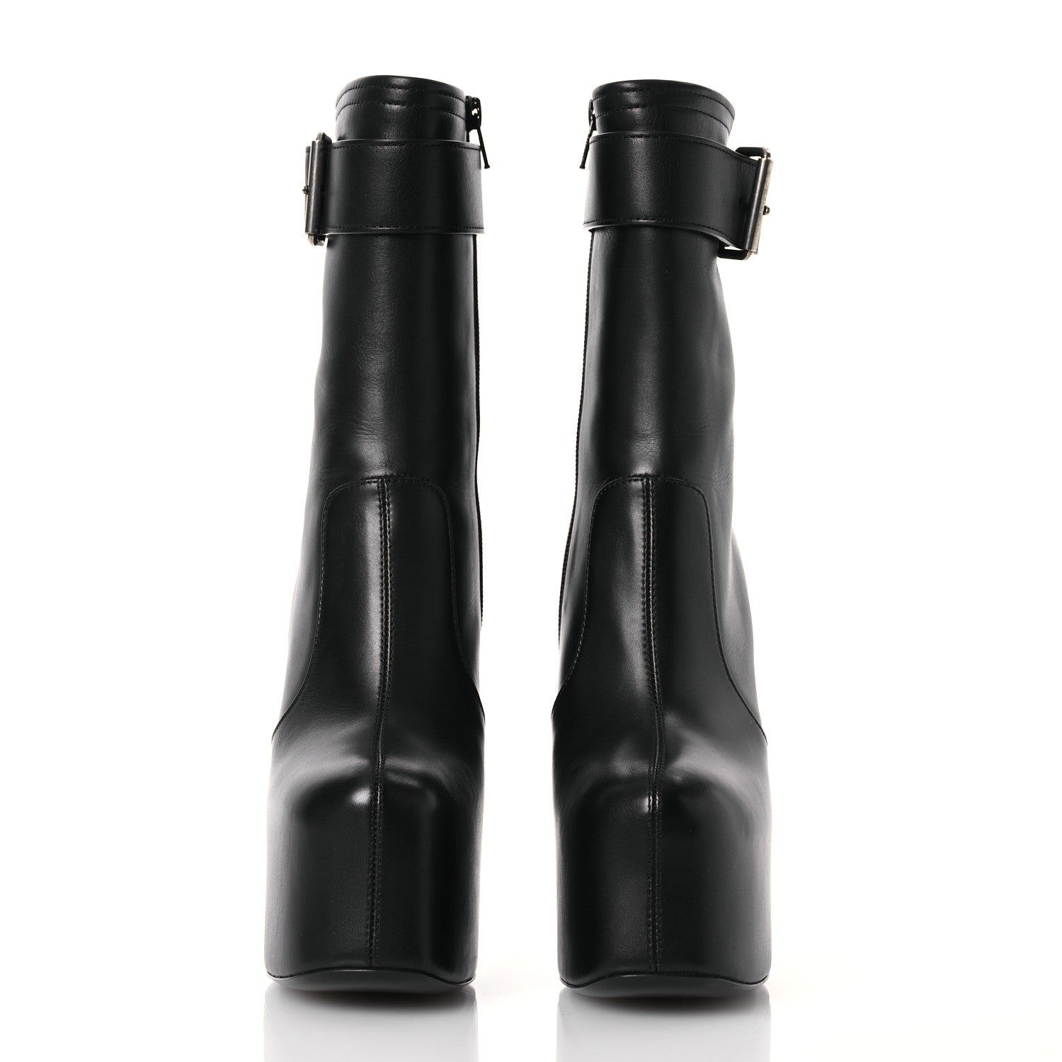 Saint Laurent Calfskin Mina Boots 95 38.5 Black 2 of 10