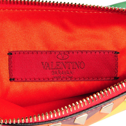 Valentino Garavani Vitello 1973 Medium Rockstud Zip Pouch Multicolor 6 of 7