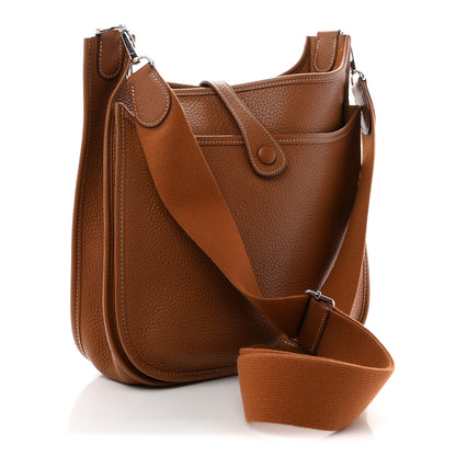 Hermes Taurillon Clemence Evelyne III PM Gold 3 of 10