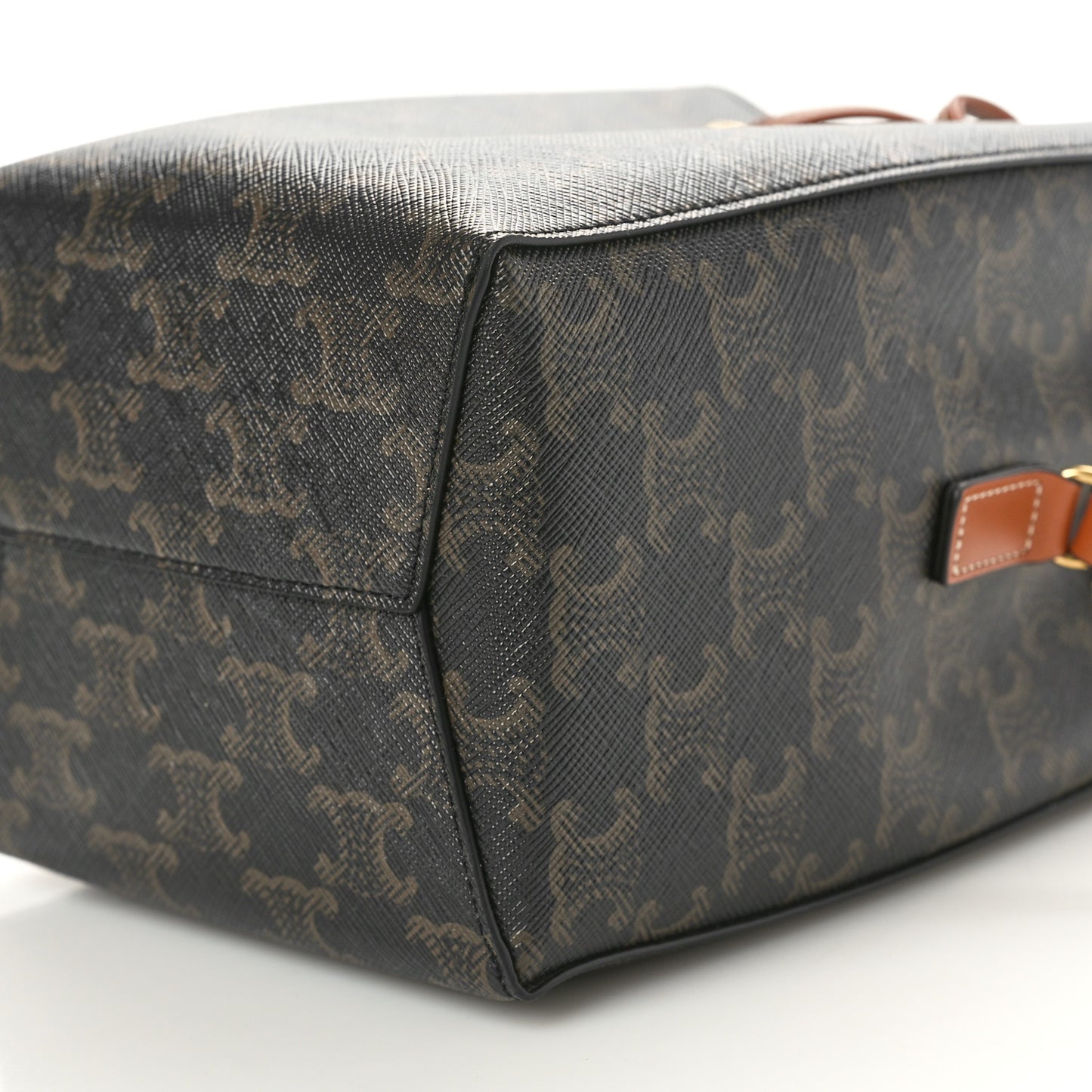 Triomphe Canvas Calfskin Micro Sailor Bag Tan