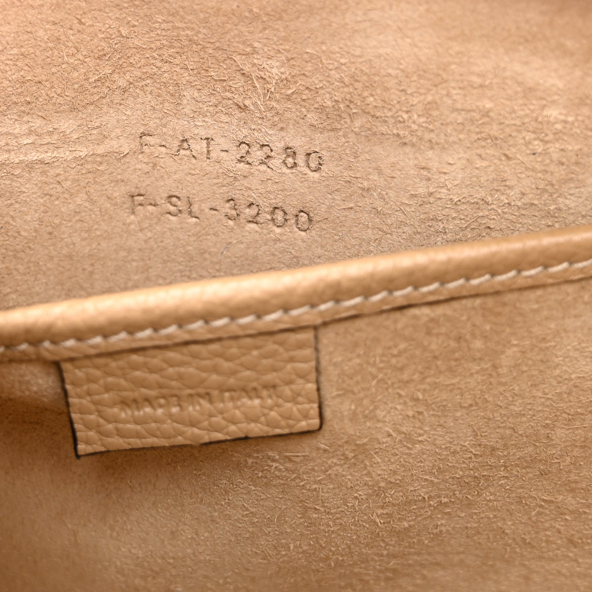 Drummed Calfskin Nano Luggage Dune