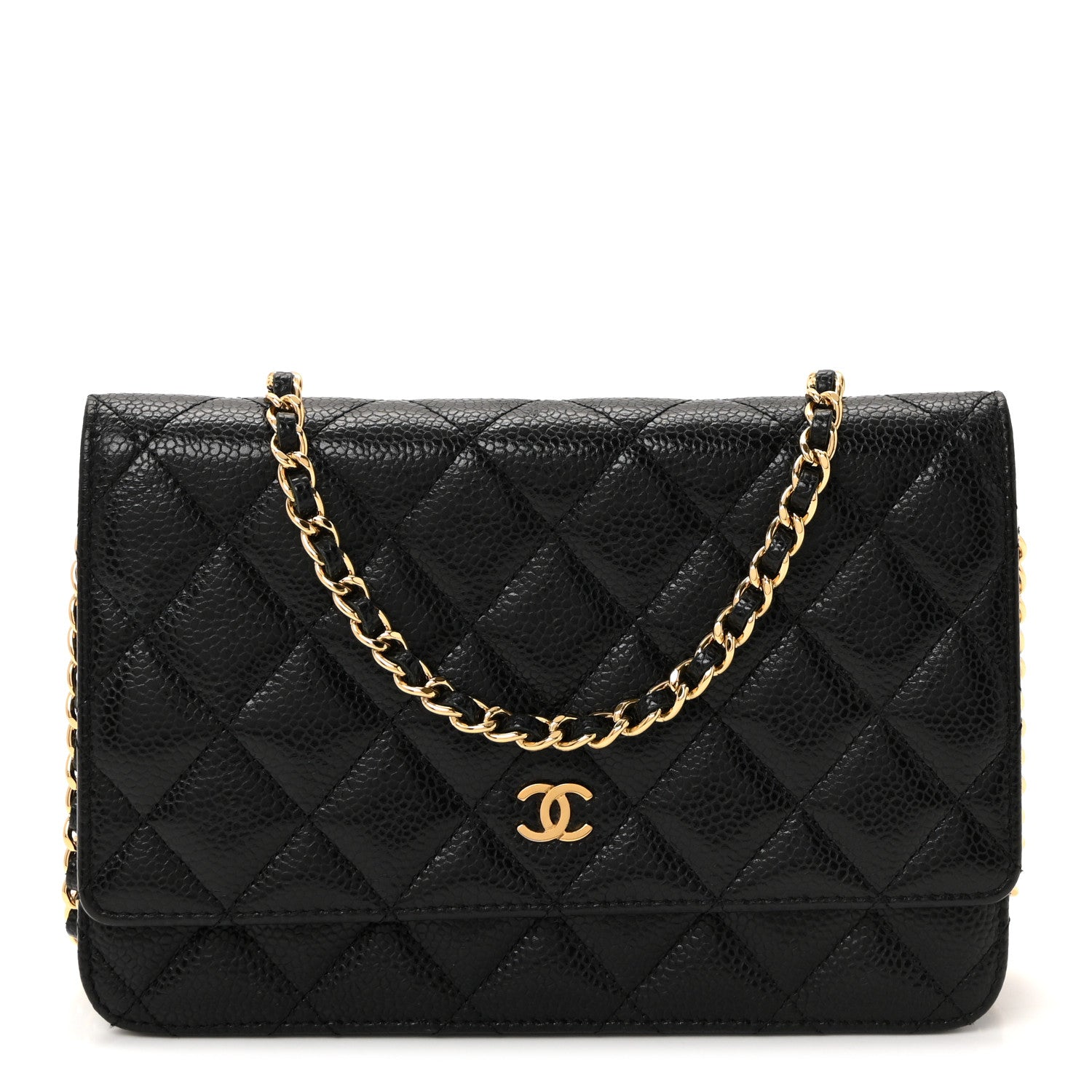 Chanel Caviar Quilted Wallet on Chain WOC Black 1 of 21