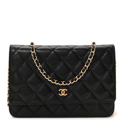 Chanel Caviar Quilted Wallet on Chain WOC Black 1 of 21