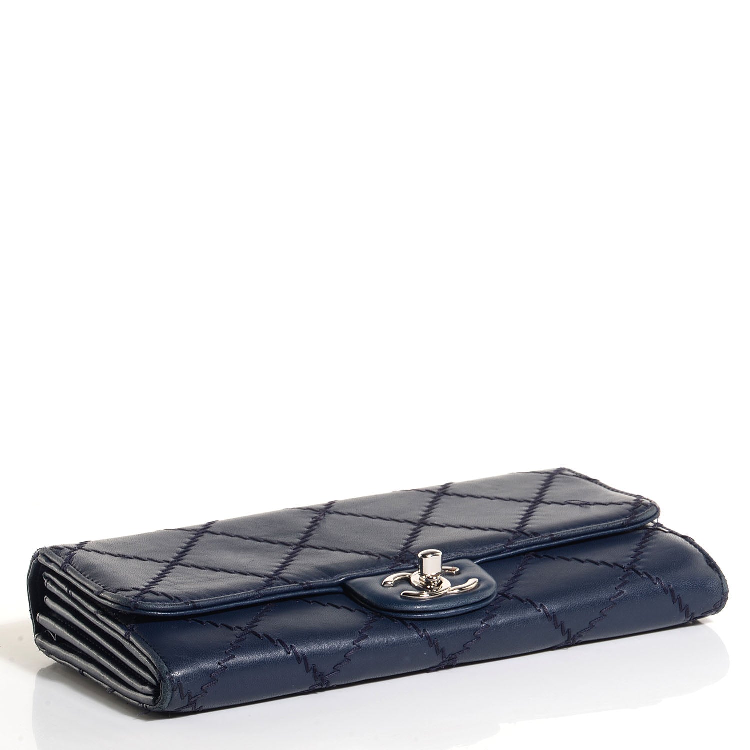 Chanel Calfskin Ultimate Stitch Clutch Flap Navy Blue 4 of 8