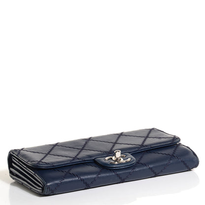 Chanel Calfskin Ultimate Stitch Clutch Flap Navy Blue 4 of 8