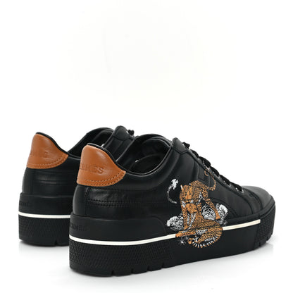 Hermes Calfskin Womens Jungle Love Voltage Sneakers 35 Black 5 of 11