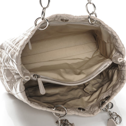 Christian Dior Patent Cannage Large Dior Soft Shopping Tote Light Grey 5 of 9