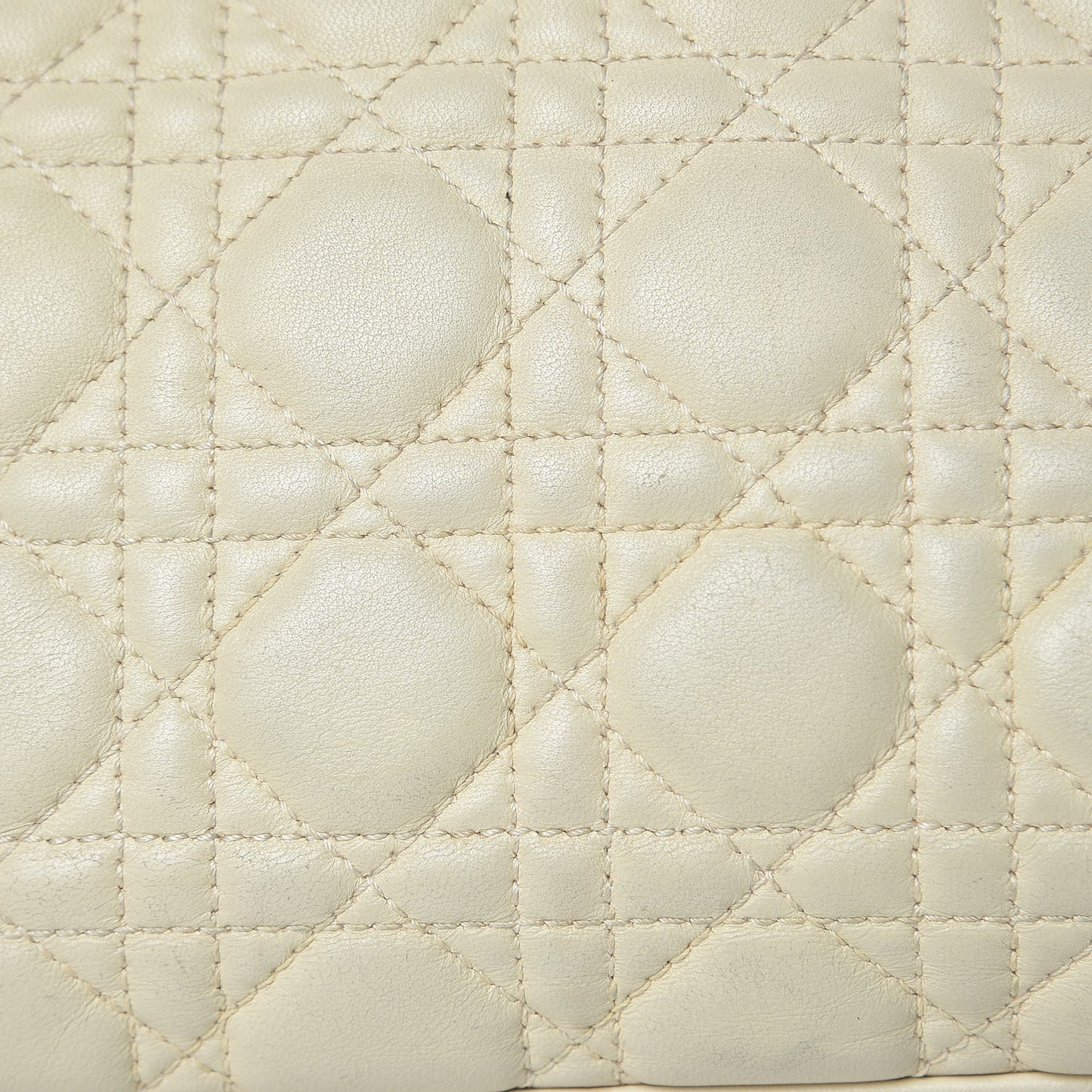 Lambskin Cannage Small Dior Soft Shopping Tote Off White