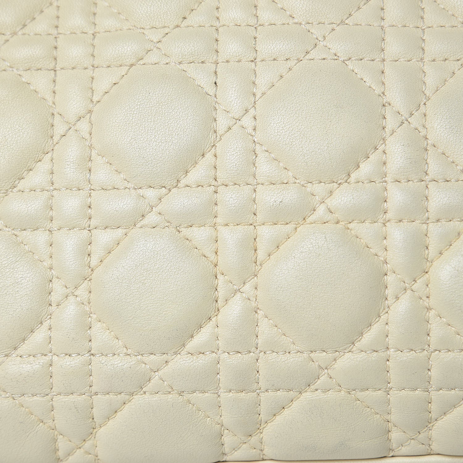 Christian Dior Lambskin Cannage Small Dior Soft Shopping Tote Off White 13 of 19