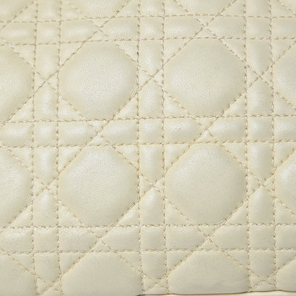 Christian Dior Lambskin Cannage Small Dior Soft Shopping Tote Off White 13 of 19