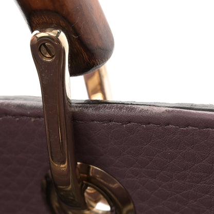 Gucci Pebbled Calfskin Medium Bamboo Shopper Tote Purple 15 of 16