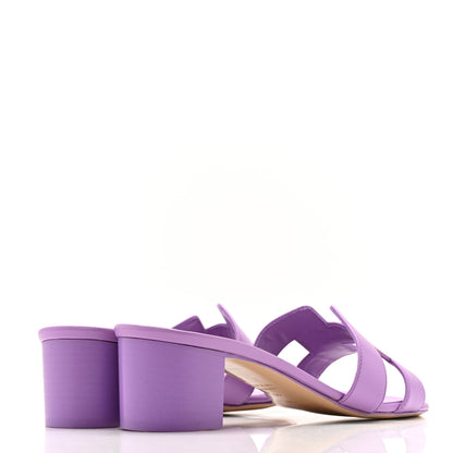 Hermes Calfskin Oasis Sandals 40 Violet 4 of 9