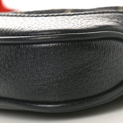 Gucci Jacquard Black Denim GG Monogram Textured Dollar Calfskin Mini Jackie 1961 Hobo Black Ivory 10 of 10