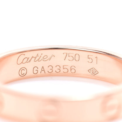 Cartier 18K Pink Gold 3.5mm LOVE Wedding Band Ring 51 5.75 4 of 4