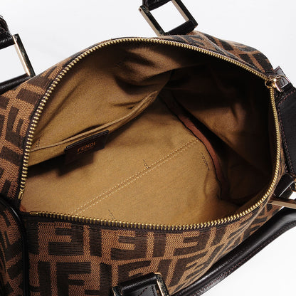 Fendi Zucca Cuoio Lucido Medium Chef Boston Tobacco Moro 5 of 11