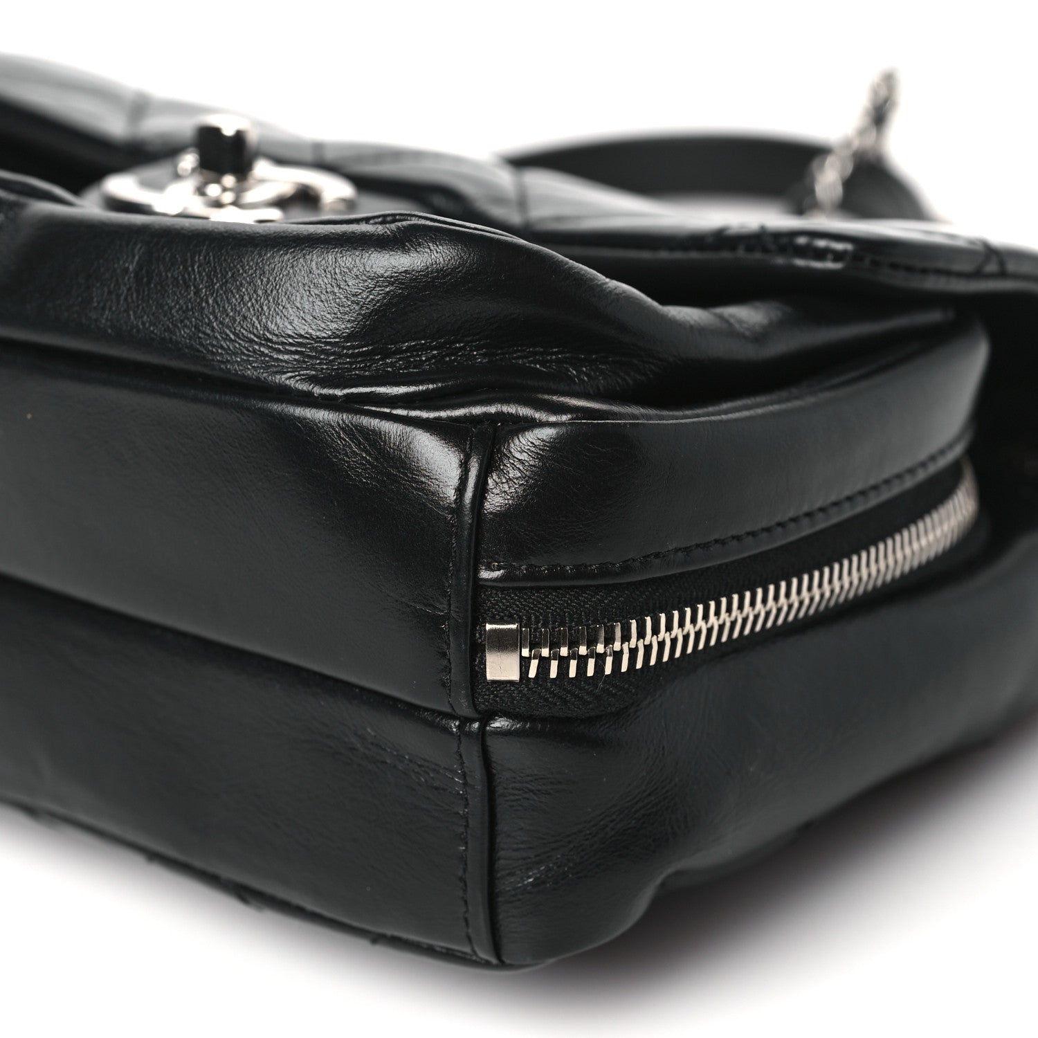 Chanel Aged Calfskin Quilted Express Zip Around Flap Black 11 of 13