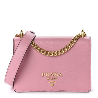 Prada Saffiano Soft Calfskin Chain Crossbody Bag Petalo 1 of 9