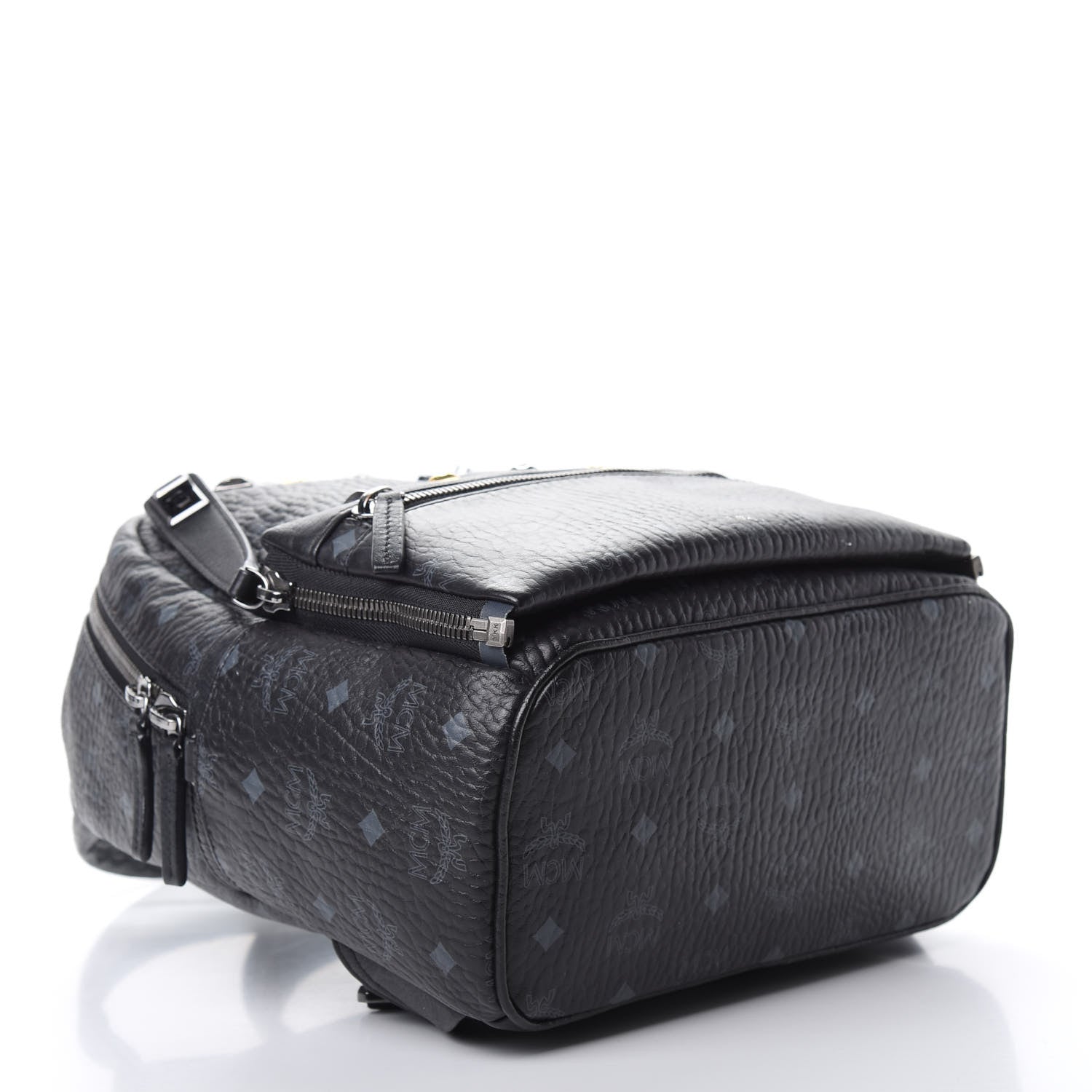 MCM Visetos Studded Small Dual Stark Backpack Black 3 of 19