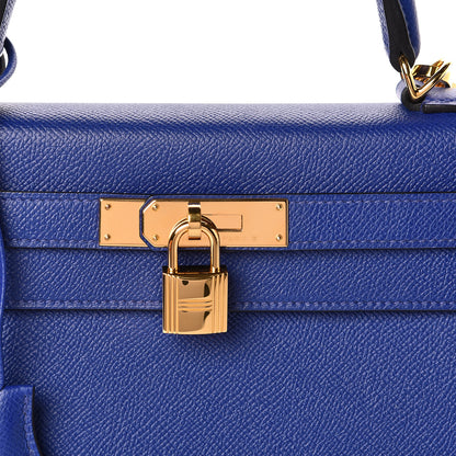Hermes Epsom Kelly Sellier 28 Bleu Electrique 35 of 37