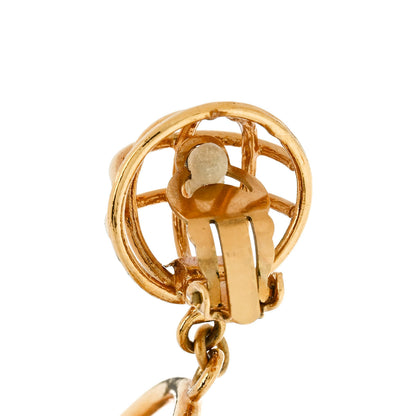 Chanel CC Bird Cage Drop Clip On Earrings Gold 5 of 7