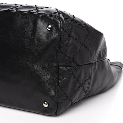 Chanel Calfskin Drawstring CC Bucket Bag Black 8 of 11