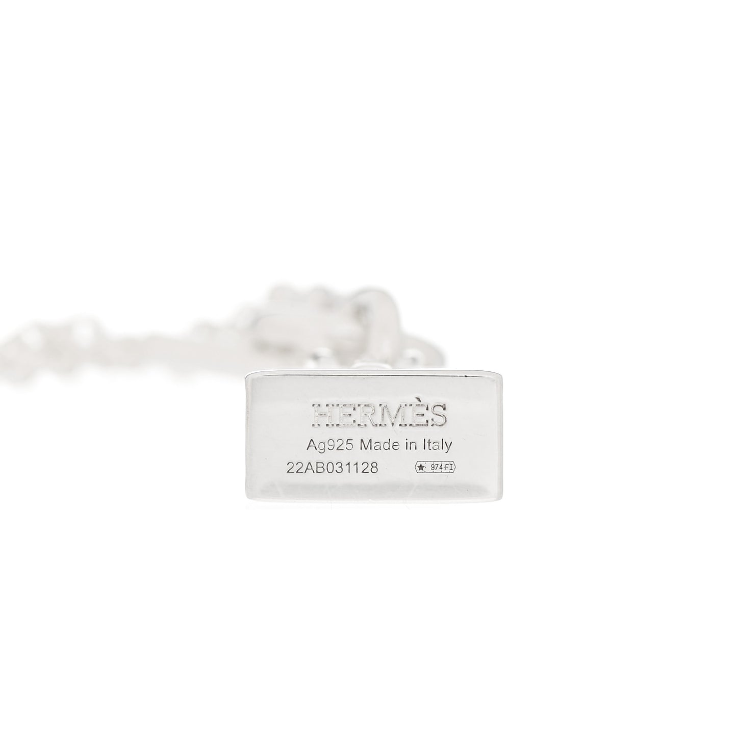 Sterling Silver Birkin Charm Pendant Necklace