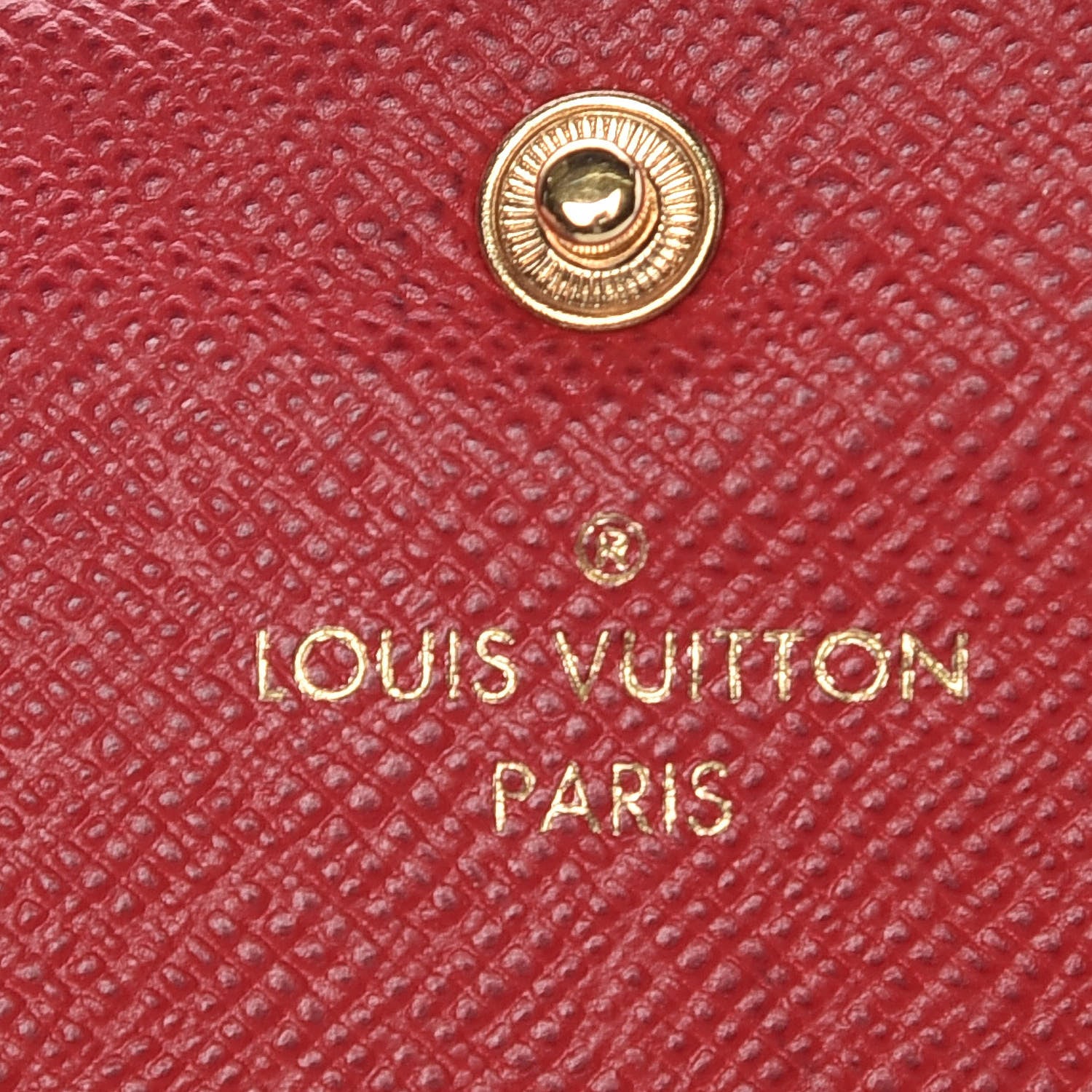 Louis Vuitton Damier Ebene Emilie Wallet Red 6 of 16
