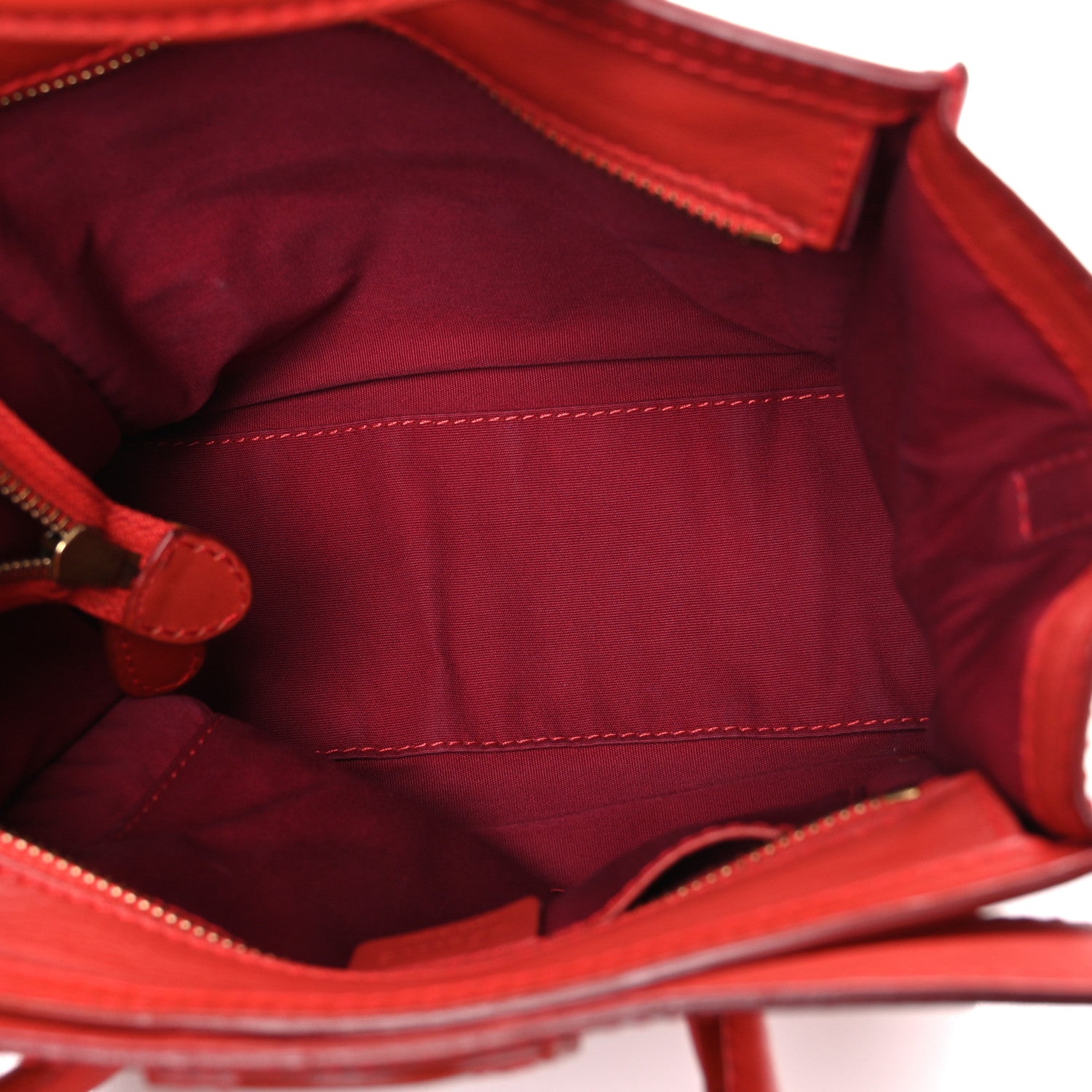 Celine Smooth Calfskin Nano Luggage Red 5 of 10